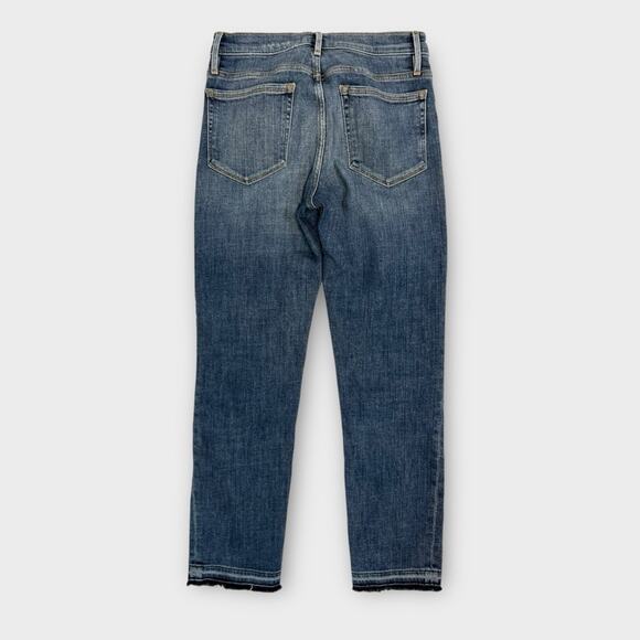 Frame Le Nouveau Straight Front Split Raw Hem Ankle Jeans in Sheffield Size 24 - Picture 4 of 11